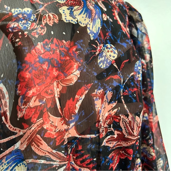 NWT Dex Black Tape Floral Paisley Kimono - Picture 8 of 9